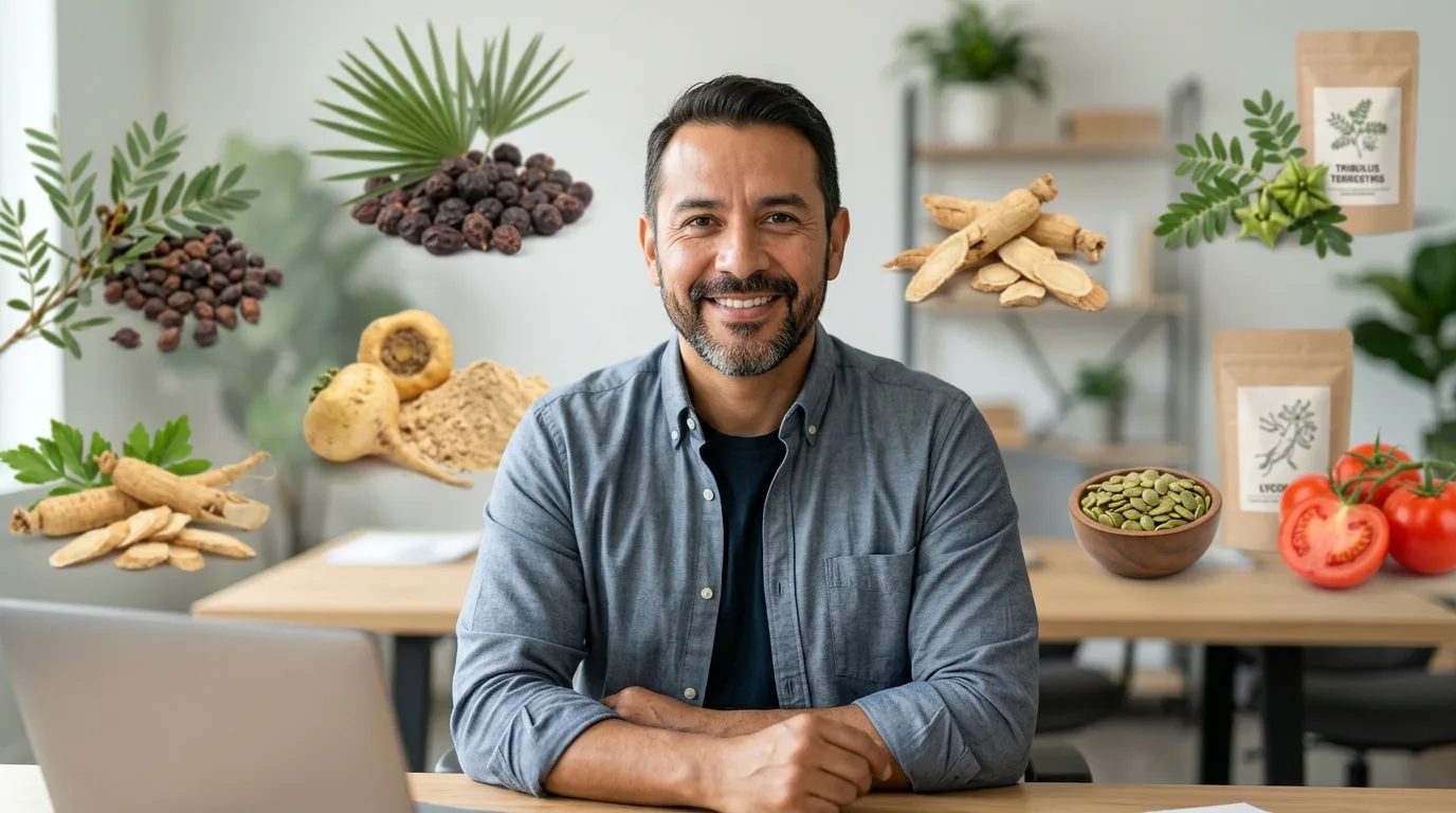 Suplemento natural AlphaMan — ingredientes de origen botánico