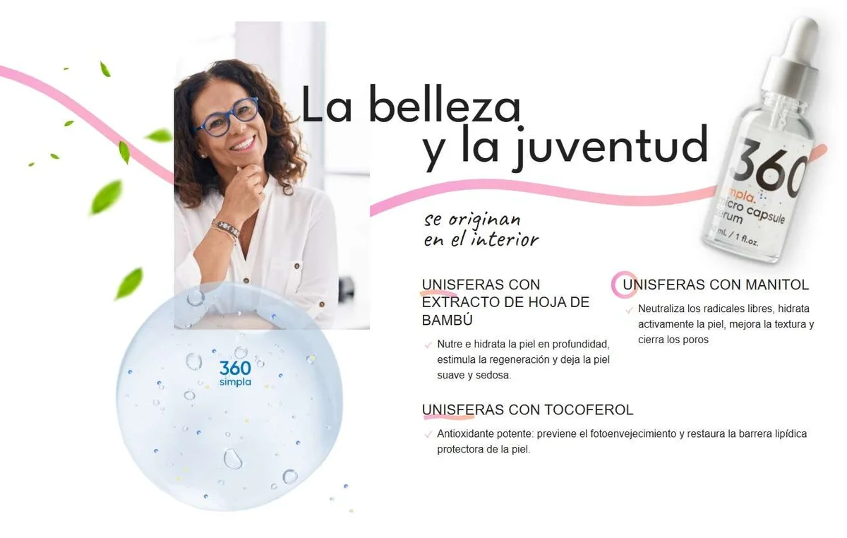 Simpla360 Sérum Facial Cuidado Natural y Renovador